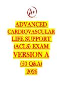 ADVANCED  CARDIOVASCULAR  LIFE SUPPORT  &lpar;ACLS&rpar; EXAM  VERSION A  &lpar;50 Q&A&rpar;   2026