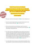 Florida Process Service Certification  Comprehensive Resource To Help You Ace 2026-2027  Includes Frequently Tested Questions With ELABORATED  100&percnt; Correct COMPLETE SOLUTIONS  Guaranteed Pass First Attempt&excl;&excl;  Current Update&excl;&excl; 
