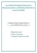 Macroeconomics 11th Edition &lpar;2023&rpar; by Abel &ndash; Complete Accredited Test Bank &lpar;All Lessons Included&rpar;