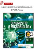 Bailey & Scott&rsquo;s Diagnostic Microbiology 16th Edition &lpar;2023&rpar; &ndash; Complete Test Bank