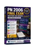 PN 2006 Final Exam&vert; Questions and Answers Latest Updated &lpar;Graded A&plus;&rpar;-Sprott Shaw College