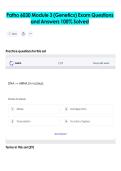Patho 6030 Module 3 &lpar;Genetics&rpar; Exam Questions  and Answers 100&percnt; Solved