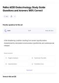 Patho 6030 Endocrinology Study Guide Questions and Answers 100&percnt; Correct