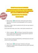 Florida Process Service Certification  Comprehensive Resource To Help You Ace 2026-2027  Includes Frequently Tested Questions With ELABORATED  100&percnt; Correct COMPLETE SOLUTIONS  Guaranteed Pass First Attempt&excl;&excl;  Current Update&excl;&excl;