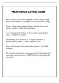 PICAT&sol;ASVAB ACTUAL EXAM QUESTIONS AND ANSWERS 