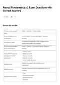 Payroll Fundamentals 2 Exam Questions with Correct Answers