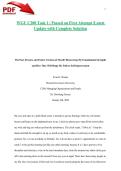 WGU C200 Task 1 &vert; Passed on First Attempt &vert;Latest Update with Complete Solution