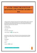 ACVPM - PUBLIC HEALTH EXAM QUESTIONS AND ANSWERS GRADED A&plus; 2026