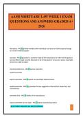 AAMI MORTUARY LAW WEEK 1 EXAM QUESTIONS AND ANSWERS GRADED A&plus; 2026