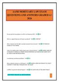 AAMI MORTUARY LAW EXAM QUESTIONS AND ANSWERS GRADED A&plus; 2026