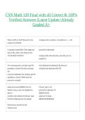 CSN Math 120 Final with all Correct & 100&percnt; Verified Answers &vert;Latest Update &vert;Already Graded A&plus;