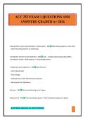 ACC 252 EXAM 1 QUESTIONS AND ANSWERS GRADED A&plus; 2026