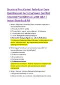 Structural Pest Control Technician Exam  Questions and Correct Answers &lpar;Verified  Answers&rpar; Plus Rationales 2026 Q&A &vert;  Instant Download Pdf 