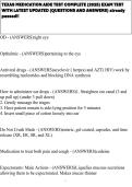 TEXAS MEDICATION AIDE TEST COMPLETE &lpar;2025&rpar; EXAM TEST WITH LATEST UPDATED &lpar;QUESTIONS AND ANSWERS&rpar; already passed&excl;&excl;