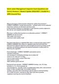 Storm water Management Inspector Exam Questions and Correct Answers &vert; Newest Update 2026&sol;2027 &vert; Graded A&plus; &vert; 100&percnt; Assured Pass&period;