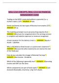 WGU C214 CONCEPTS &sol;WGU C214 OA FINANCIAL MANAGEMENT EXAM