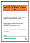 ACCOUNTING 201&colon; FINAL EXAM QUESTIONS AND ANSWERS GRADED A&plus; 2026