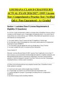 LOUISIANA CLASS D CHAUFFEUR'S ACTUAL EXAM 2026&sol;2027 &vert; OMV License Test &vert; Comprehensive Practice Test &vert; Verified Q&A &vert; Pass Guaranteed - A&plus; Graded