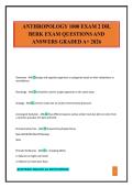 ANTHROPOLOGY 1000 EXAM 2 DR&period; BERK EXAM QUESTIONS AND ANSWERS GRADED A&plus; 2026