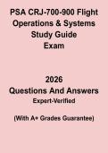 PSA CRJ-700&sol;900 Flight Operations & Systems Study Guide PDF &vert; Ground School & Oral Exam Prep