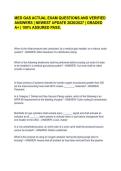MED GAS ACTUAL EXAM QUESTIONS AND VERIFIED ANSWERS &vert; NEWEST UPDATE 2026&sol;2027 &vert; GRADED A&plus; &vert; 100&percnt; ASSURED PASS&period;