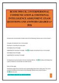 BCOM 3950 CH&period; 2 INTERPERSONAL COMMUNICATION & EMOTIONAL INTELLIGENCE ASSIGNMENT&period; EXAM QUESTIONS AND ANSWERS GRADED A&plus; 2026