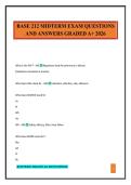 BASE 212 MIDTERM EXAM QUESTIONS AND ANSWERS GRADED A&plus; 2026