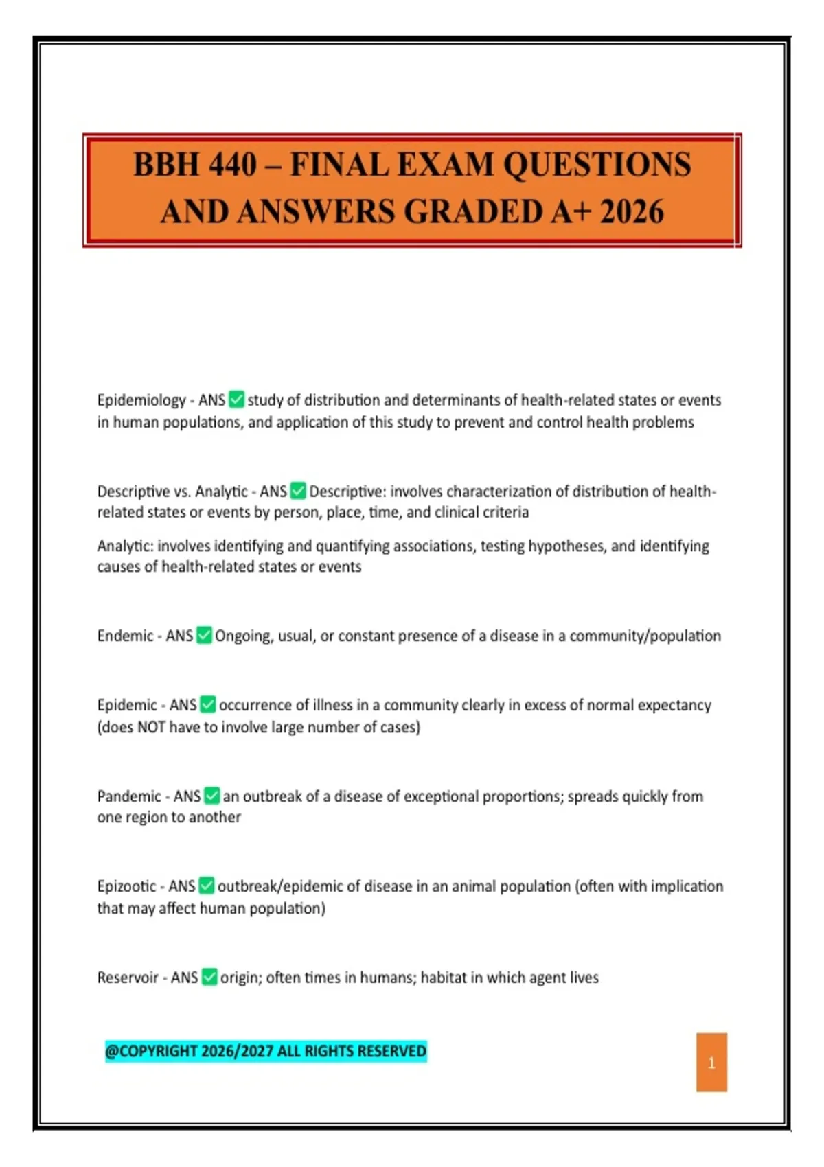 BBH 440 – FINAL EXAM QUESTIONS AND ANSWERS GRADED A+ 2026 - BBH 440 ...