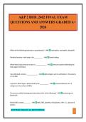 A&P 2 BIOL 2402 FINAL EXAM QUESTIONS AND ANSWERS GRADED A&plus; 2026