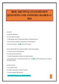 BIOL 2402 FINAL EXAM REVIEW QUESTIONS AND ANSWERS GRADED A&plus; 2026