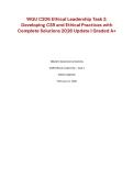 WGU C206 Ethical Leadership Task 2&colon; Developing CSR and Ethical Practices with Complete Solutions 2026 Update &vert; Graded A&plus;