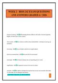 WEEK 2 - BIOS 242 EXAM QUESTIONS AND ANSWERS GRADED A&plus; 2026