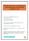 UBC BIOL 200&colon; UNIT 1&period;2&colon; MICROSCOPY EXAM QUESTIONS AND ANSWERS GRADED A&plus; 2026