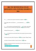 BSC FSU DENNIS FINAL EXAM QUESTIONS AND ANSWERS GRADED A&plus; 2026