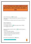 CAE CITATION XLS OPS LIMITS EXAM QUESTIONS AND ANSWERS GRADED A&plus; 2026