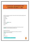 CAE EXAM 1 QUESTIONS AND ANSWERS GRADED A&plus; 2026