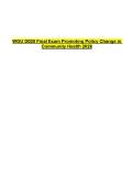 WGU D025 Final Exam Promoting Policy Change in Community Health 2026 