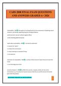 CADS 2000 FINAL EXAM QUESTIONS AND ANSWERS GRADED A&plus; 2026
