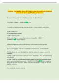 Physical Therapy Aide Exam A-1 Exam Comprehensive Questions and  Answers &vert; A&plus; Graded &vert; With Expert Solutions 