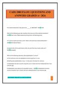 CADS 2000 BUNDLED EXAM 100&percnt; VERIFIED 2026