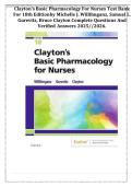Test Bank - Clayton&rsquo;s Basic Pharmacology for Nurses&comma; 18th edition &lpar;Willihnganz&comma; 2020&rpar;&comma; Chapter 1-48 &vert; All Chapters