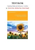Test Bank for Counseling Children and Adolescents&comma; 1st edition by Victoria Kress&comma; Matthew Paylo&comma; Nicole Stargell&comma; Chapter 1-19 &vert; All Chapters