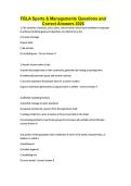 FBLA Sports & Managements Questions and Correct Answers 2026