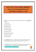 CMN 170 UC DAVIS PROF&period; HIBERTS FINAL EXAM QUESTIONS AND ANSWERS GRADED A&plus; 2026