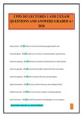 CPPS 303 LECTURES 1 AND 2 EXAM QUESTIONS AND ANSWERS GRADED A&plus; 2026