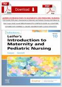 TEST BANK FOR Leifer&rsquo;s Introduction to Maternity and Pediatric Nursing 10th Edition by Kim Cooper&comma; Kelly Gosnell ISBN&colon;978-0443127571 COMPLETE GUIDE ALL CHAPTERS COVERED 100&percnt; VERIFIED A&plus; GRADE ASSURED&excl;&excl;&excl;&excl;&excl;NEW LATEST UPDATE&excl;&excl;&excl;&excl;&excl;&excl;