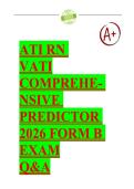 ATI RN VATI Comprehensive Predictor 2026 Form B  &lpar;guaranteed A&plus;&comma;  ANSWERs 100&percnt; Verified&rpar; 