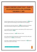 CREO CERTIFICATION TEST - PART 2 EXAM QUESTIONS AND ANSWERS GRADED A&plus; 2026