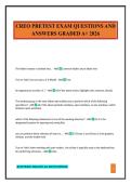 CREO PRETEST EXAM QUESTIONS AND ANSWERS GRADED A&plus; 2026