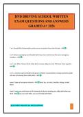 DND DRIVING SCHOOL WRITTEN EXAM QUESTIONS AND ANSWERS GRADED A&plus; 2026